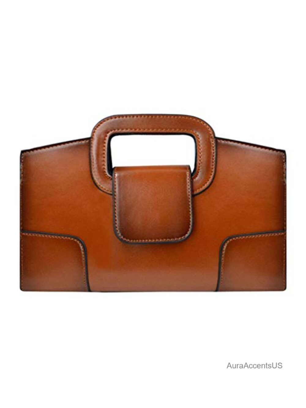 PU Leather Satchel Top Handle Flap Tote Clutch Purse Shoulder Bag